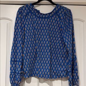 Boden‎ Blue Patterned Blouse 10